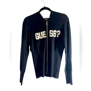 Guess size L black witch zipper